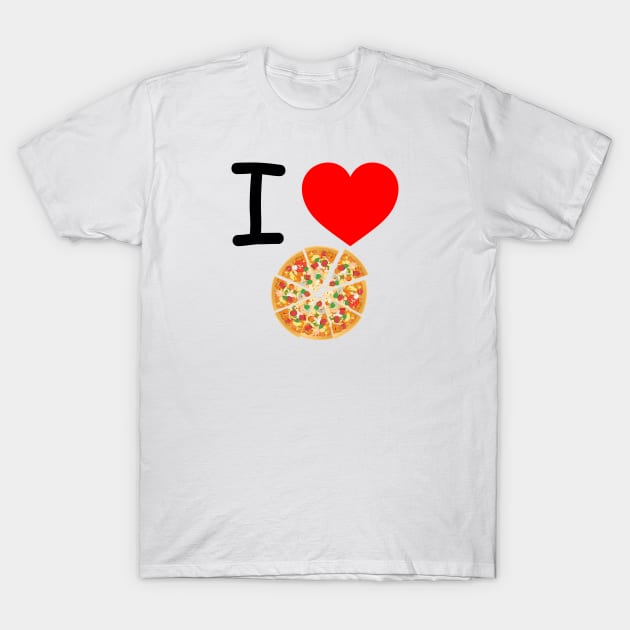 I Heart Pizza T-Shirt by EmoteYourself